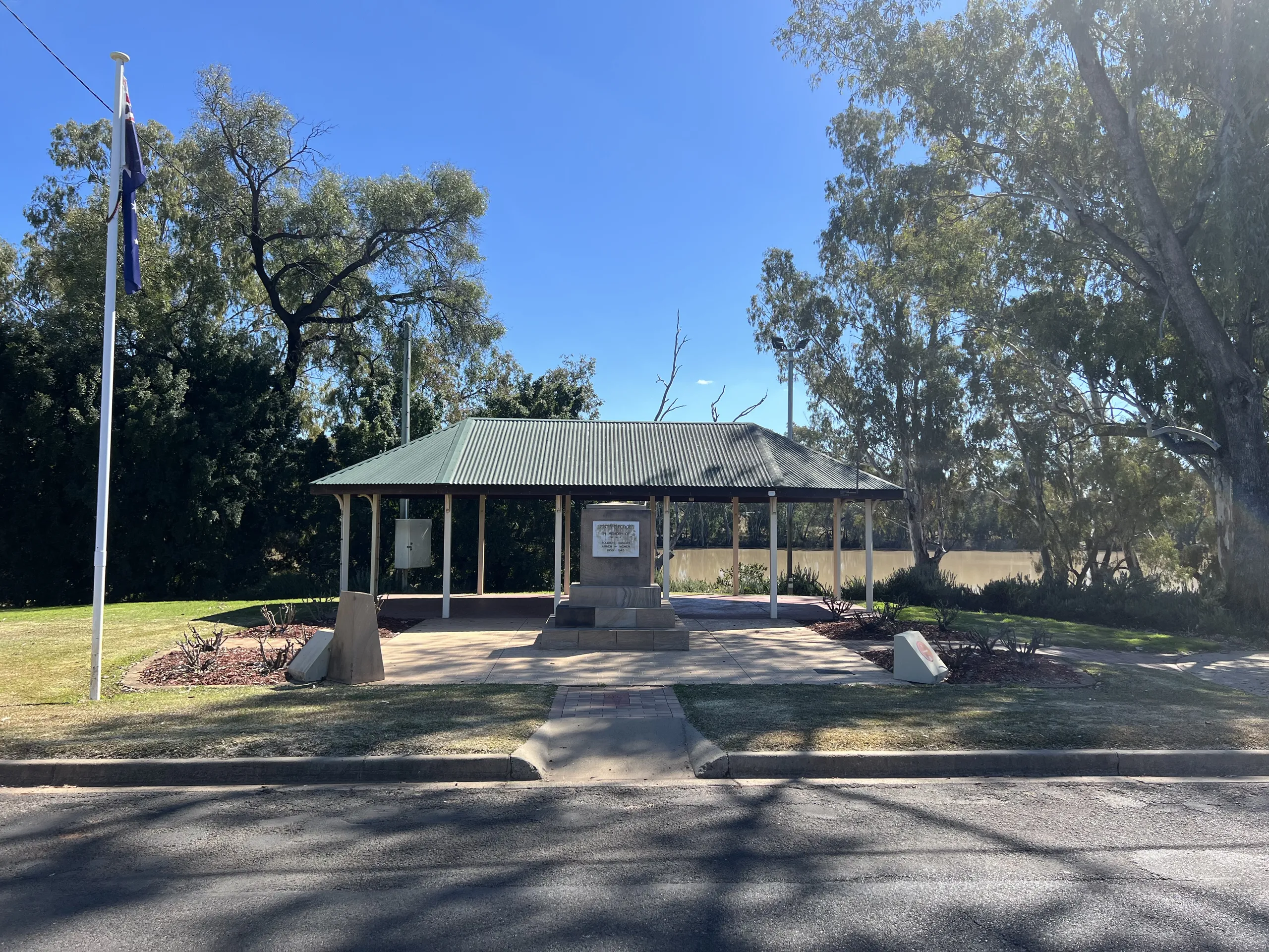 War memorial by the Balonne River in St George